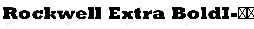 Rockwell Extra BoldI字体转换